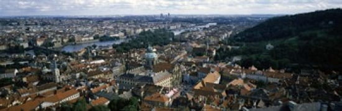 Aerial view of a city Prague Czech Republic Canvas Art - Panoramic Images (18 x 6)