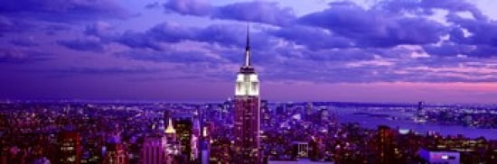 Aerial view of a city Rockefeller Center Midtown Manhattan Manhattan New York City New York State USA Canvas Art - Panoramic Images (36 x 12)