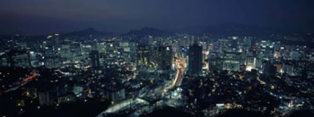 Aerial view of a city Seoul South Korea 2011 Canvas Art - Panoramic Images (15 x 6)