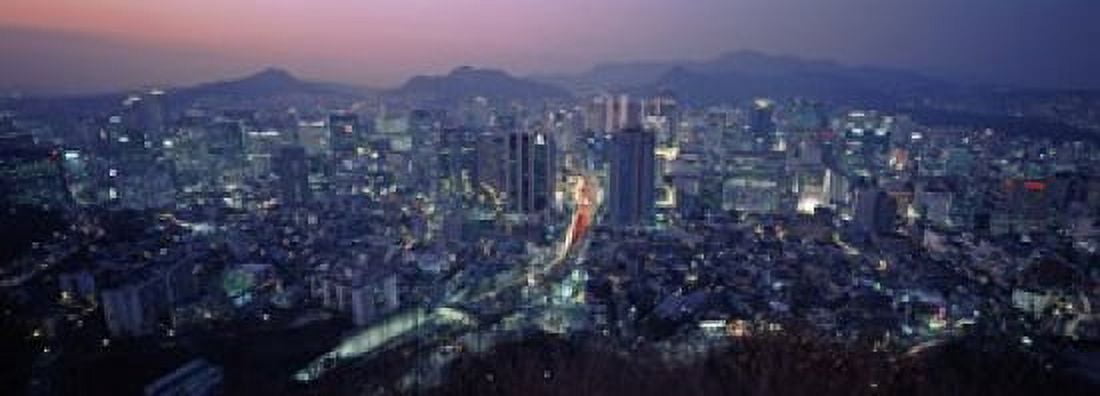 Aerial view of a city Seoul South Korea 2011 Canvas Art - Panoramic Images (18 x 7)