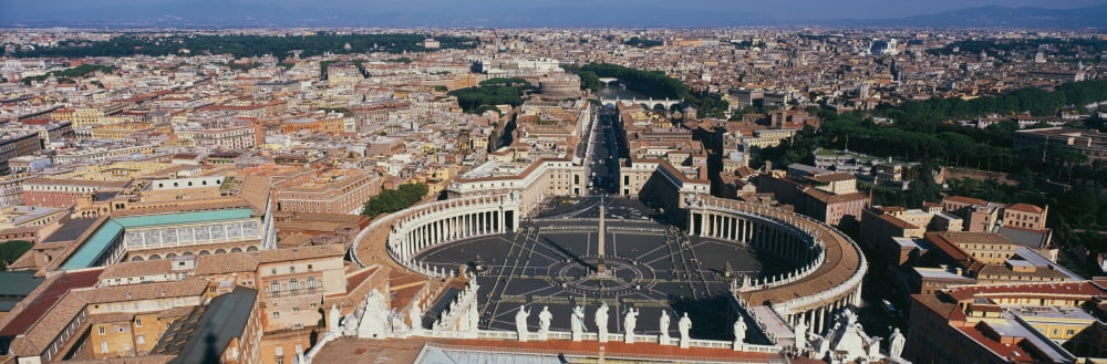 Aerial view of a city St Peters Square Vatican City Canvas Art - Panoramic Images (12 x 36)