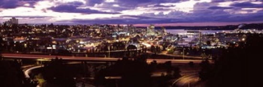 Aerial view of a city Tacoma Pierce County Washington State USA 2010 Canvas Art - Panoramic Images (18 x 6)