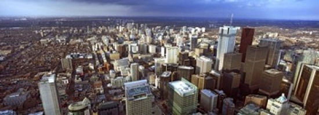Aerial view of a city Toronto Ontario Canada 2011 Canvas Art - Panoramic Images (18 x 7)