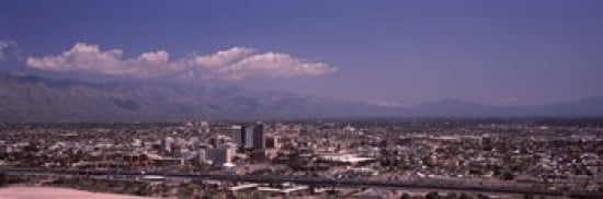Aerial view of a city Tucson Pima County Arizona USA 2010 Canvas Art - Panoramic Images (36 x 12)