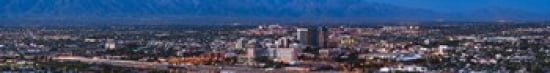 Aerial view of a city Tucson Pima County Arizona USA 2010 Canvas Art - Panoramic Images (44 x 7)