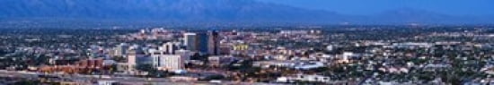 Aerial view of a city Tucson Pima County Arizona USA 2010 Canvas Art - Panoramic Images (44 x 8)