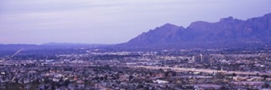 Aerial view of a city Tucson Pima County Arizona USA Canvas Art - Panoramic Images (36 x 12)