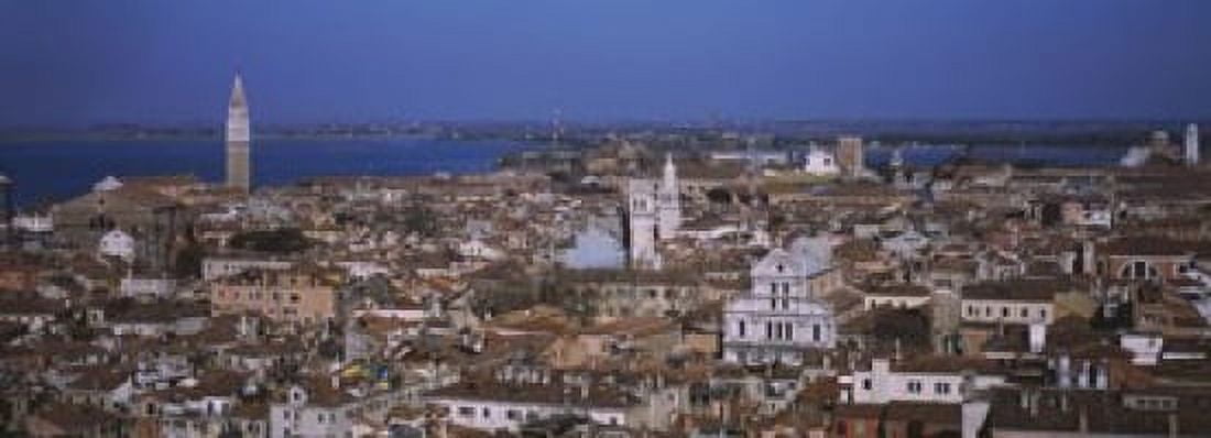 Aerial view of a city along a canal Venice Italy Canvas Art - Panoramic Images (18 x 7)