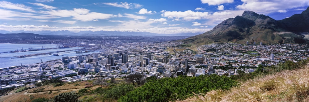 Aerial view of a city from Signal Hill Cape Town Western Cape Province South Africa Canvas Art - Panoramic Images (36 x 12)