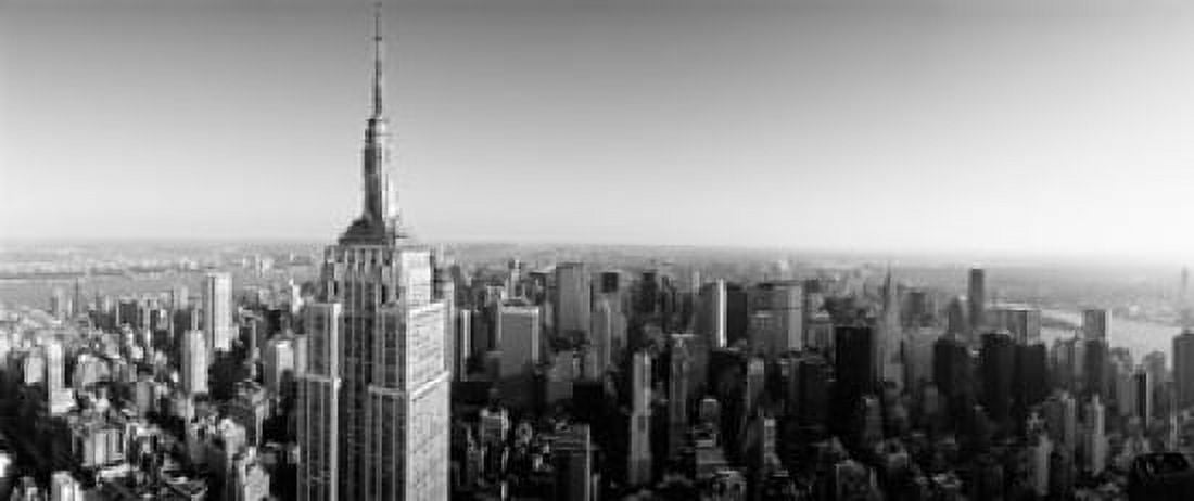Aerial view of a cityscape Empire State Building Manhattan New York City New York State USA Canvas Art - Panoramic Images (15 x 6)