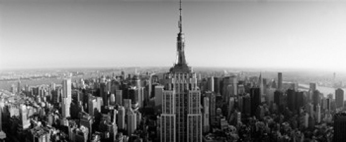 Aerial view of a cityscape Empire State Building Manhattan New York City New York State USA Canvas Art - Panoramic Images (15 x 6)