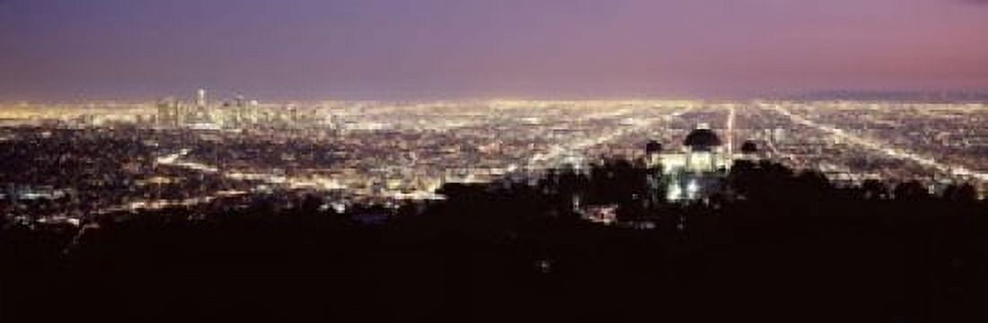 Aerial view of a cityscape Griffith Park Observatory Los Angeles California USA 2010 Canvas Art - Panoramic Images (18 x 6)