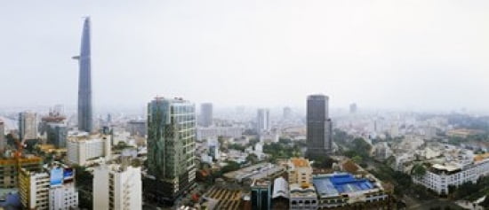 Aerial view of a cityscape Ho Chi Minh City Vietnam Canvas Art - Panoramic Images (15 x 6)