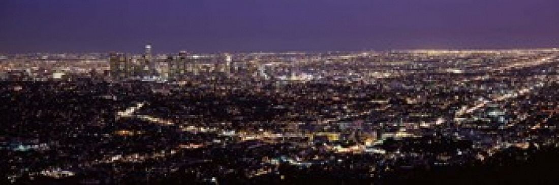 Aerial view of a cityscape Los Angeles California USA 2010 Canvas Art - Panoramic Images (18 x 6)