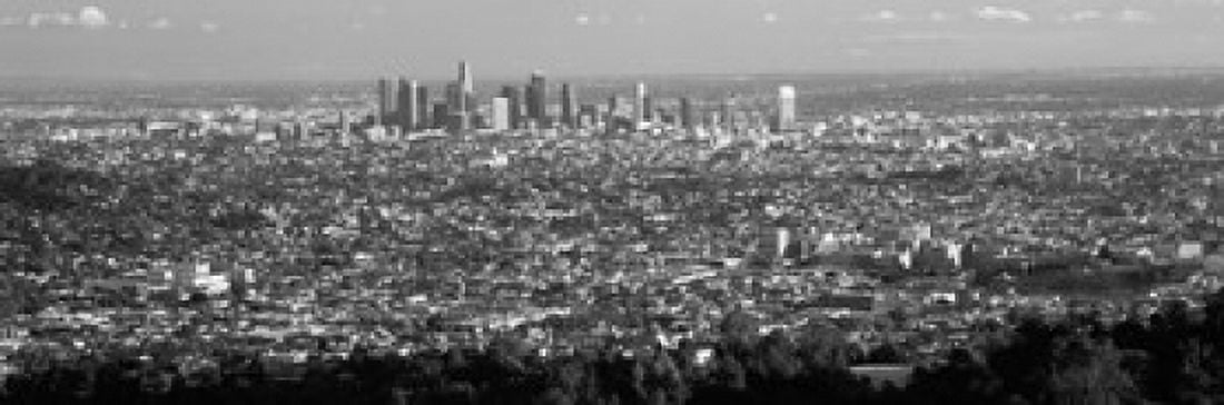 Aerial view of a cityscape Los Angeles California USA 2010 Canvas Art - Panoramic Images (36 x 12)
