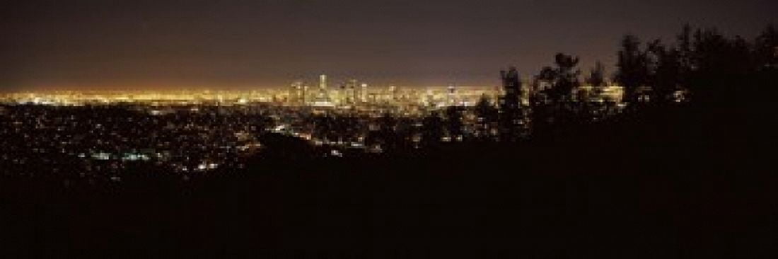 Aerial view of a cityscape Los Angeles California USA Canvas Art - Panoramic Images (18 x 6)