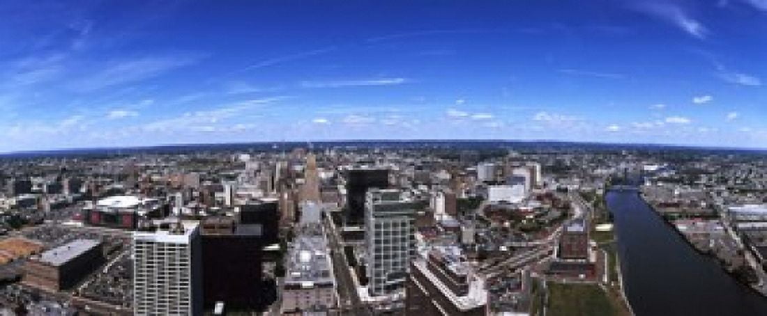 Aerial view of a cityscape Newark Essex County New Jersey USA Canvas Art - Panoramic Images (15 x 6)