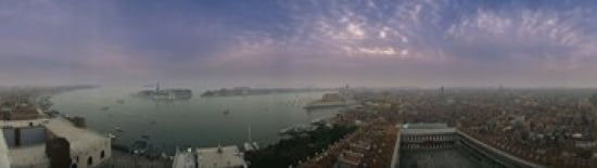 Aerial view of a cityscape Venice Veneto Italy Canvas Art - Panoramic Images (40 x 12)