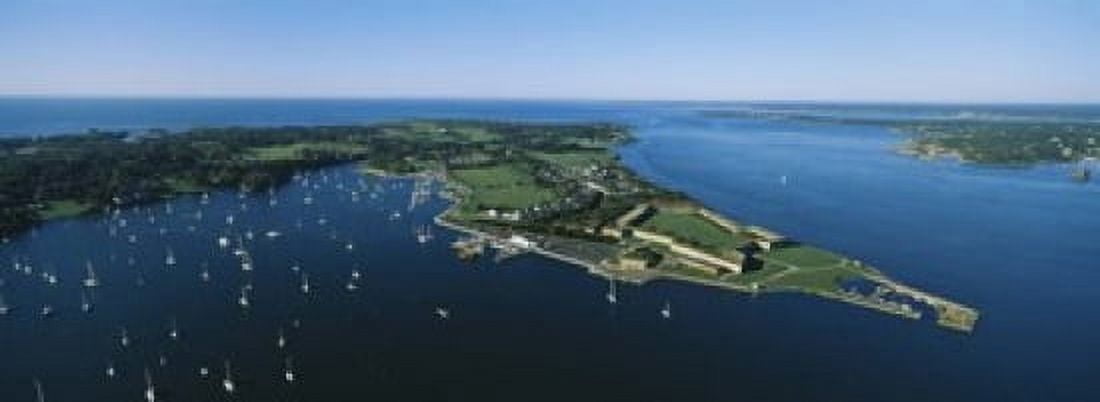 Aerial view of a fortress Fort Adams Newport Rhode Island USA Canvas Art - Panoramic Images (18 x 7)