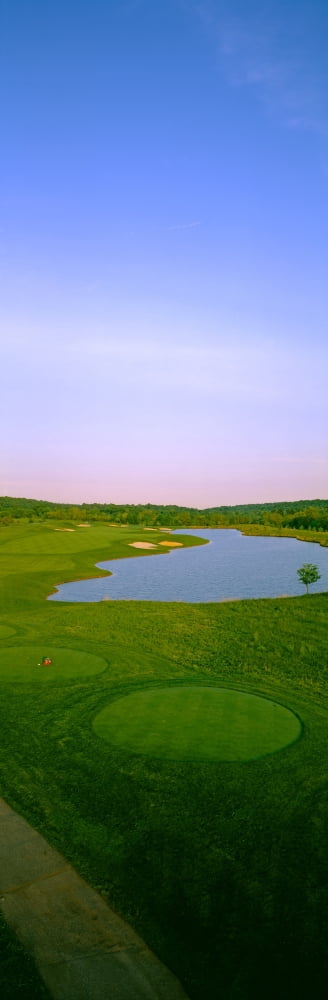 Aerial view of a golf course Caves Valley Golf Club Owings Mills Baltimore County Maryland USA Canvas Art - Panoramic Images (36 x 12)