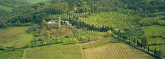 Aerial view of a hotel Hotel La Badia Di Orvieto Orvieto Umbria Italy Canvas Art - Panoramic Images (36 x 13)