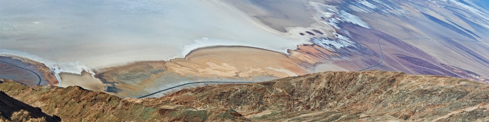 Aerial view of a landscape Death Valley Death Valley National Park California USA Canvas Art - Panoramic Images (36 x 9)