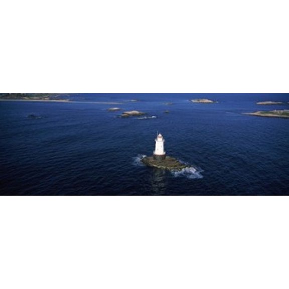 Aerial view of a light house, Sakonnet Point Lighthouse, Little Compton, Rhode Island, USA Poster Print (18 x 7)