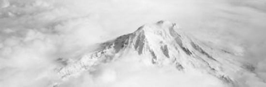 Aerial view of a snowcapped mountain Mt Rainier Mt Rainier National Park Washington State USA Canvas Art - Panoramic Images (18 x 6)