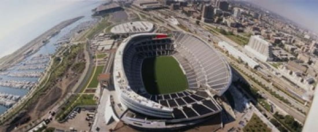 Aerial view of a stadium Soldier Field Chicago Illinois USA Canvas Art - Panoramic Images (15 x 6)