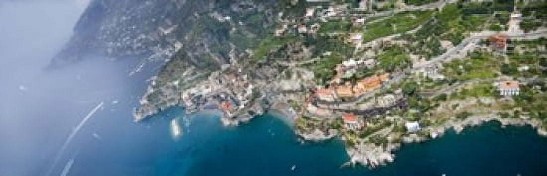 Aerial view of a town Atrani Amalfi Coast Salerno Campania Italy Canvas Art - Panoramic Images (18 x 6)
