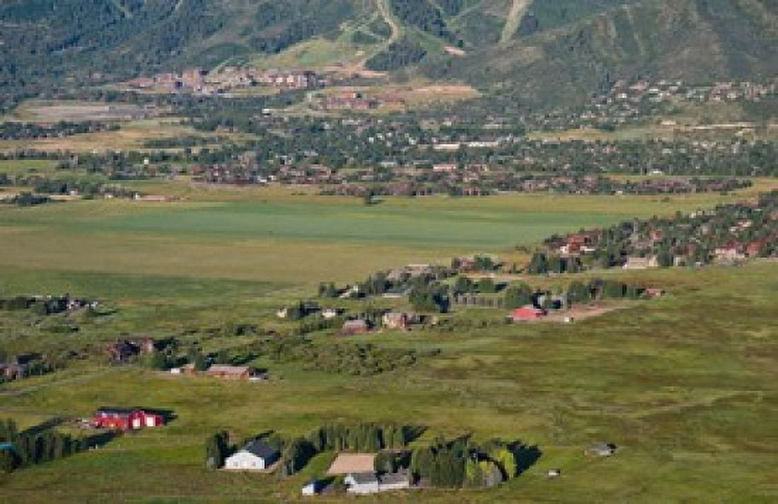 Aerial view of a town Park City Utah USA Canvas Art - Panoramic Images (36 x 24)