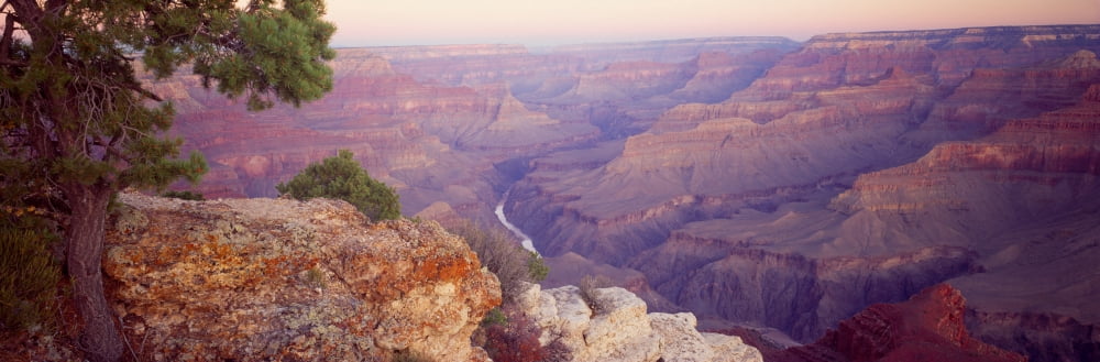 Aerial view of a valley Mohave Point Grand Canyon National Park Arizona USA Canvas Art - Panoramic Images (12 x 36)
