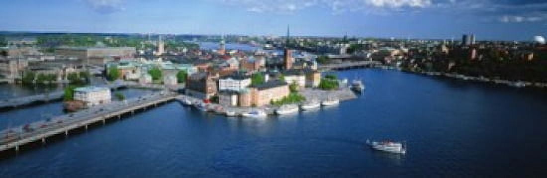 Aerial view of an island Riddarholmen Island Riddarfjarden Stockholm Sweden Canvas Art - Panoramic Images (18 x 6)