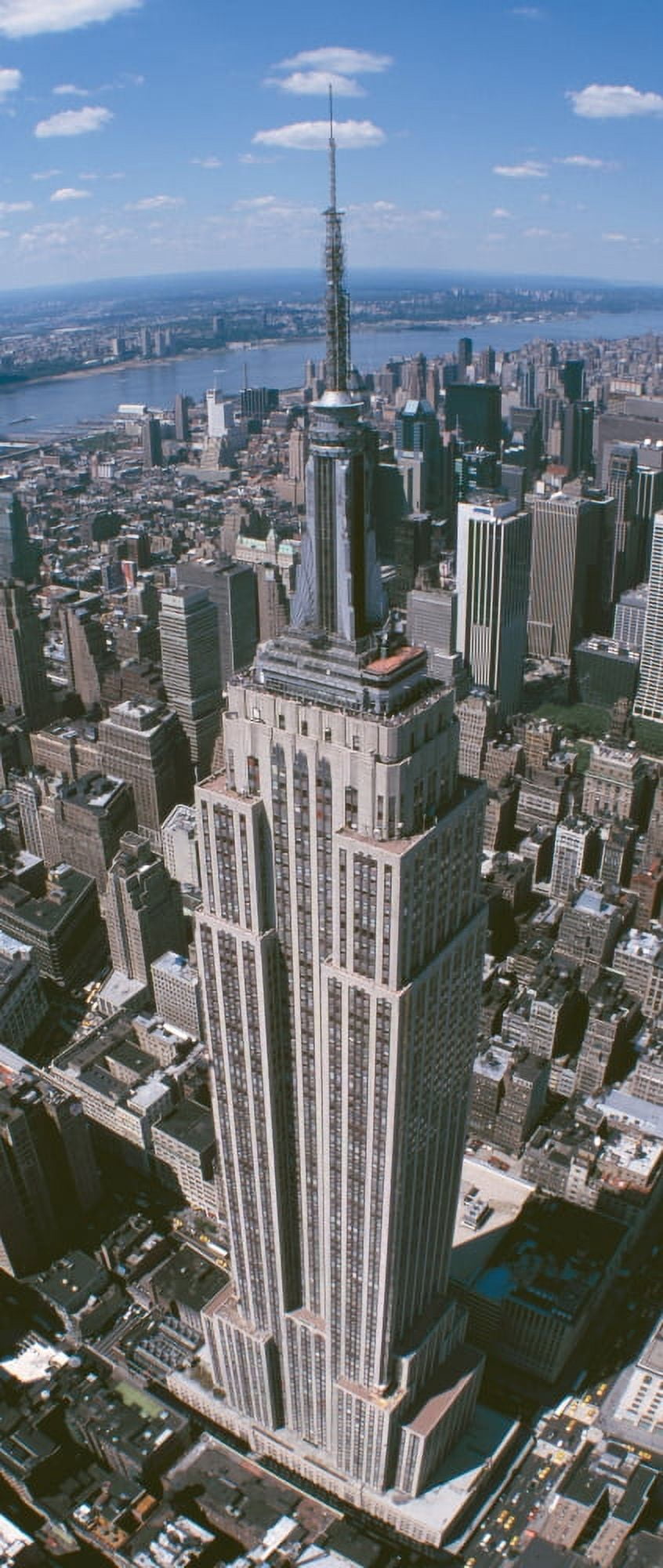 Aerial view of buildings in a city Empire State Building Manhattan New York City New York State USA Canvas Art - Panoramic Images (27 x 9)