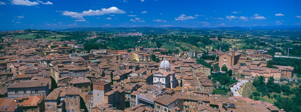 Aerial view of buildings in a city Florence Tuscany Italy Canvas Art - Panoramic Images (36 x 12)