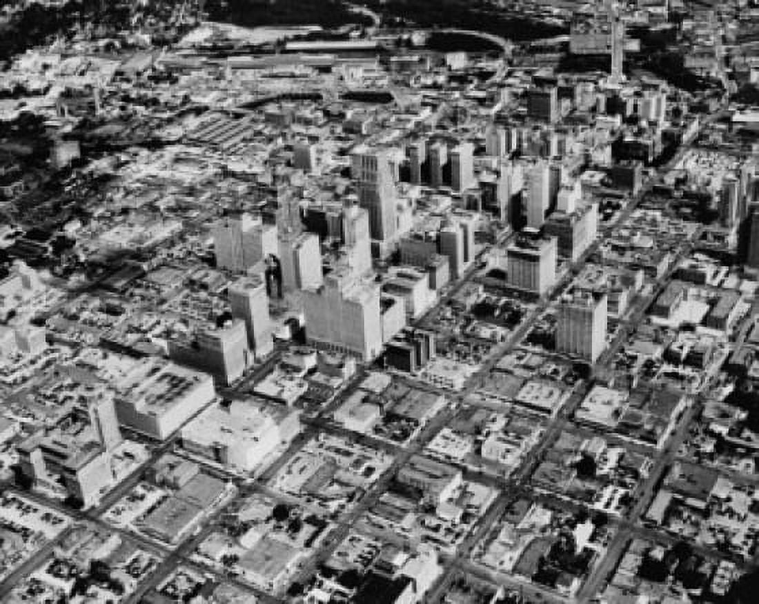 Aerial view of buildings in a city Houston Texas USA Canvas Art - (24 x 36)