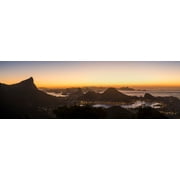 Aerial view of city from Chinese pavilion Rio de Janeiro Brazil Canvas Art - Panoramic Images 36 x 12