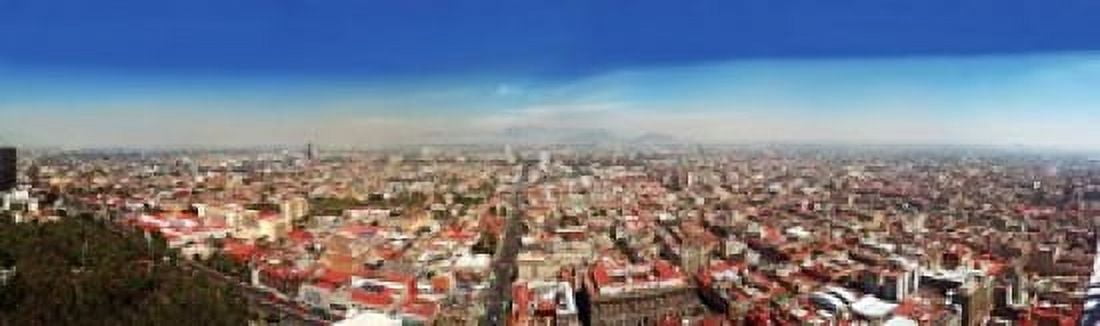 Aerial view of cityscape Mexico City Mexico Canvas Art - Panoramic Images (15 x 5)