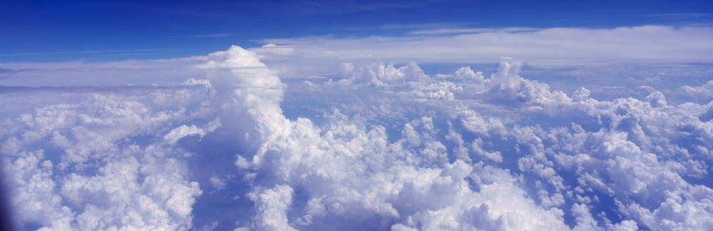 Aerial view of clouds Canvas Art - Panoramic Images (12 x 36)