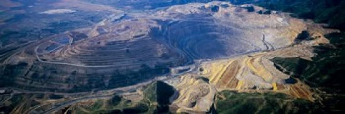 Aerial view of copper mines Utah USA Canvas Art - Panoramic Images (18 x 6)