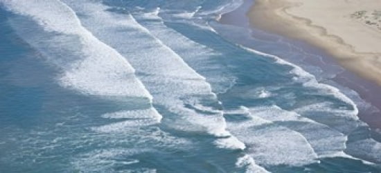 Aerial view of surf on the beach Pismo Beach San Luis Obispo County California USA Canvas Art - Panoramic Images (30 x 14)