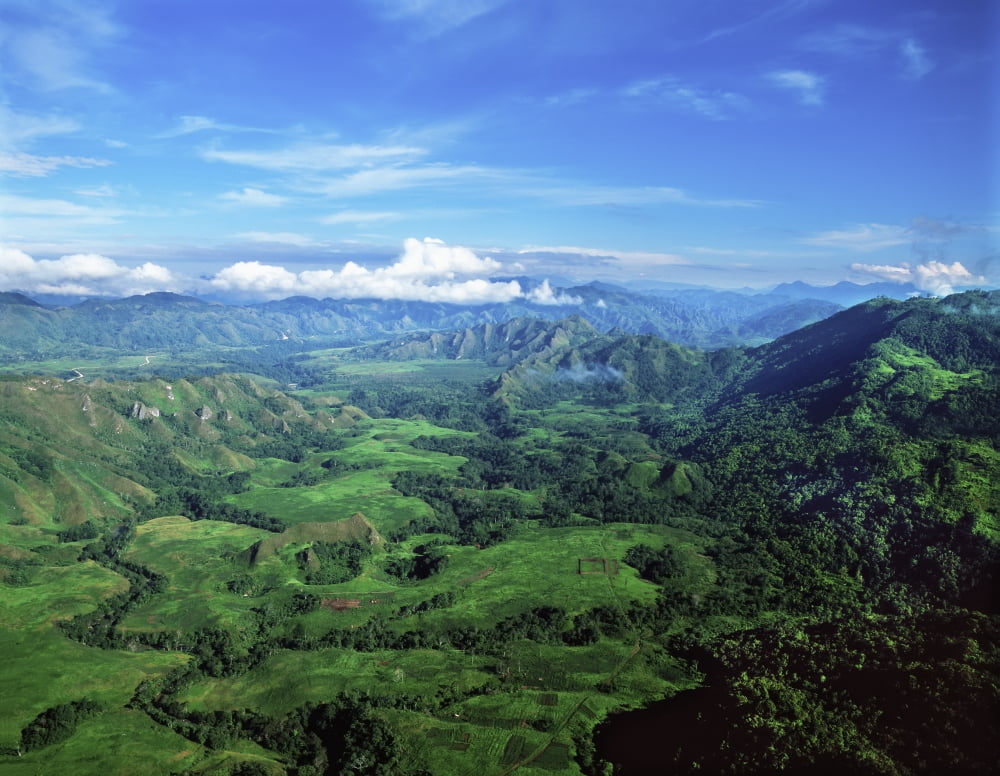 Aerial view of the Highlands Papua New Guinea Canvas Art - David Kirkland Design Pics (34 x 26)