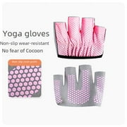 Aerial yoga gloves women's non-slip thin four-finger professional Pilates training half-finger sports wear-resistant fitness gloves