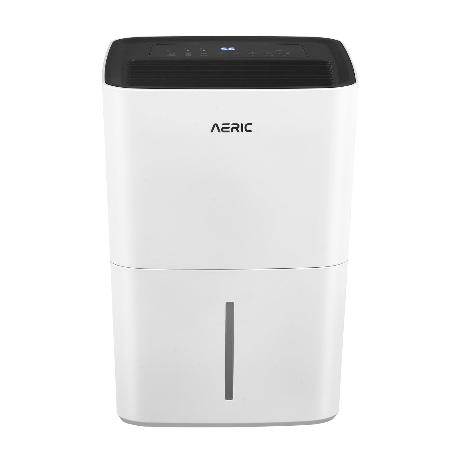 Aeric 50-Pint 4500 Sq Ft Portable Dehumidifier with Cooling Fan, Drain Hose & Pump, White, AERD501PF