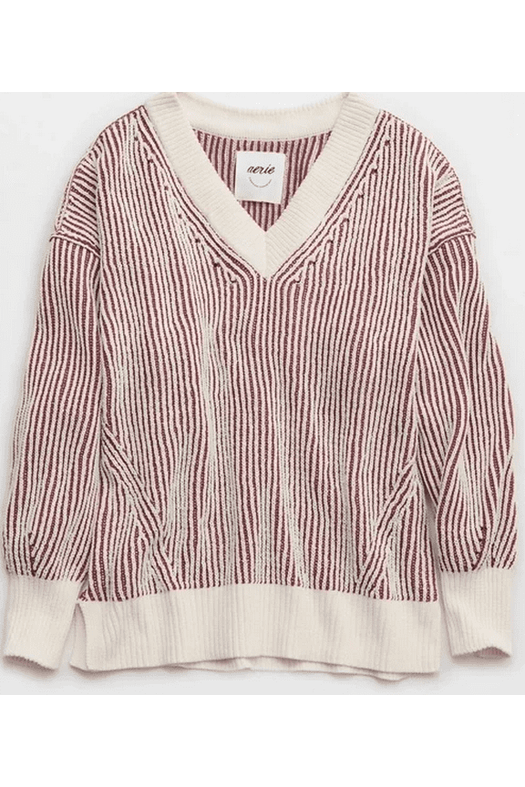 Women's Red Beyond Chenille V-Neck Sweater, XXS