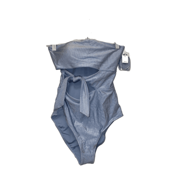 Aerie Women's Ribbed Shine Adjustable straps Monaco Blue Swimsuit, S