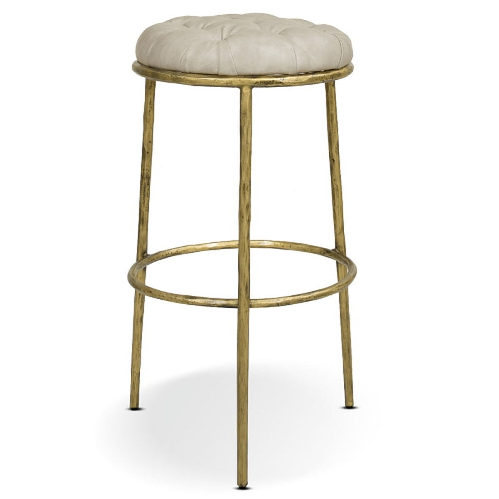 Brass and leather bar stool sale