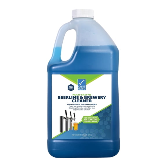 AerisGuard Multi-Enzyme Beer Line & Brewery Cleaner, Non-Corrosive Draft System Cleaner, 1 Gallon