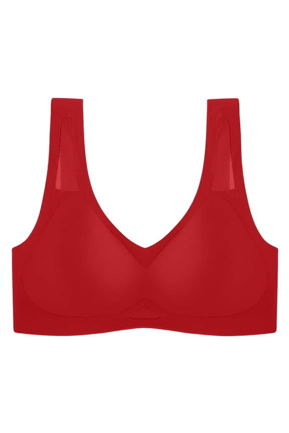 Aerisoft Bra, Aerisoft - Breathable Comfort Bra, Breathable Anti Sagging Breast Bras, Supportive Everyday Brassiere Red 32