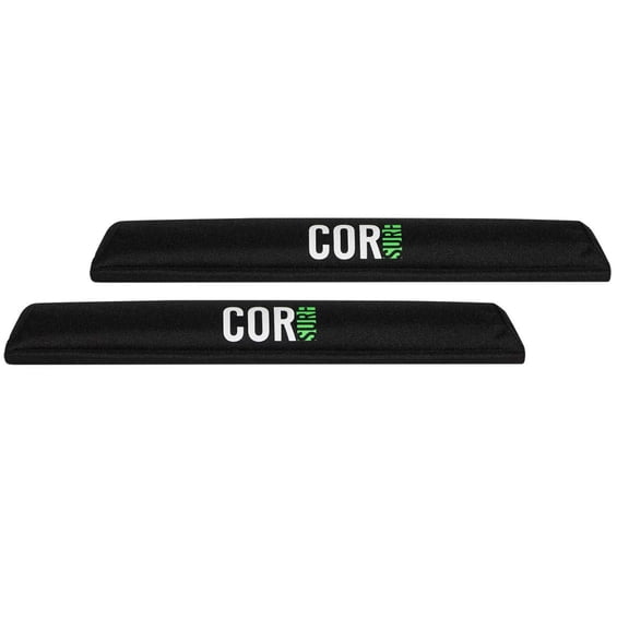 COR Surf Aero Roof Rack Pads for Paddleboard, Kayak, Surfboards, SUP, Canoe and Paddleboard | Crossbar Rack Pads for Wide Style Bars (Black, 19" Narrow)